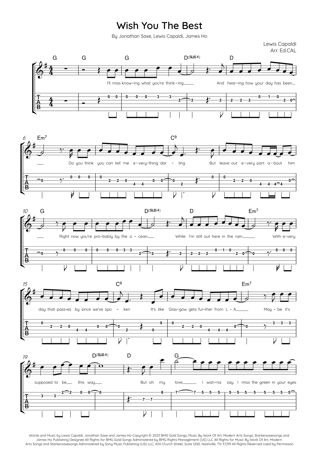 Wish You The Best (arr. Arr. Ed.CAL)