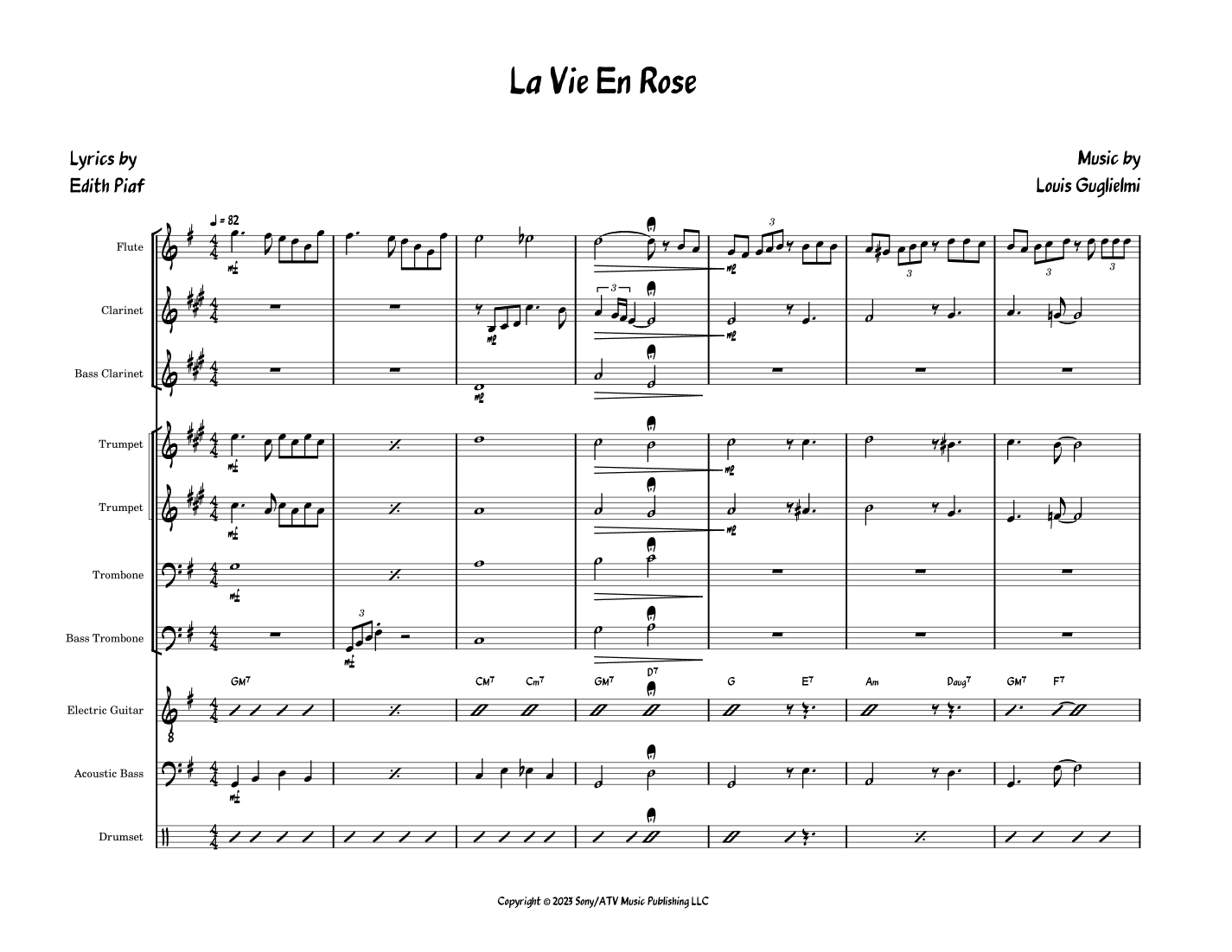 La Vie En Rose (arr. David Lartey)