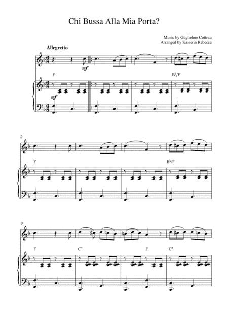 Chi Bussa Alla Mia Porta? (arr. Kaiserin Rebecca)