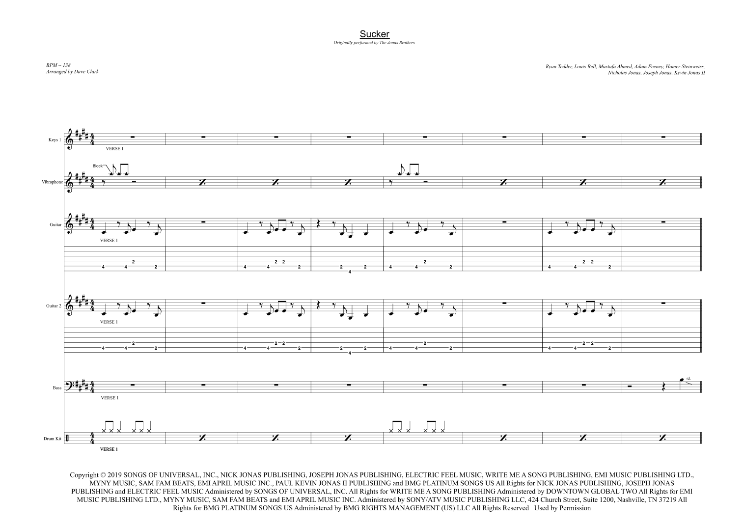 Sucker (arr. David E. Clark)