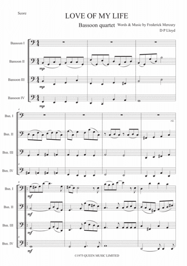 Love Of My Life (arr. Darren Lloyd)