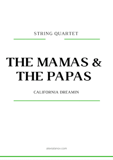 California Dreamin' (arr. Alex Talanov)