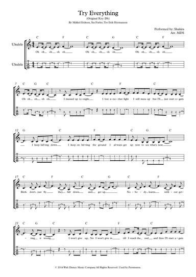 Try Everything (arr. Arr. MDS)