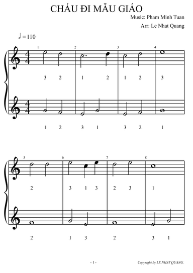 CHÁU ÐI M?U GIÁO (arr. Le Nhat Quang)