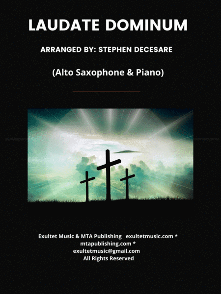 Laudate Dominum (Alto Saxophone - Piano Accompaniment) (arr. Stephen DeCesare)