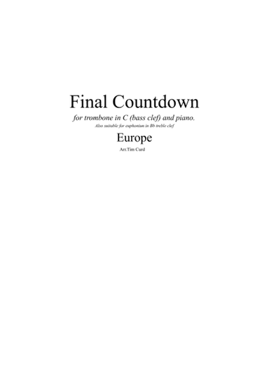 Final Countdown (arr. Tim Curd)