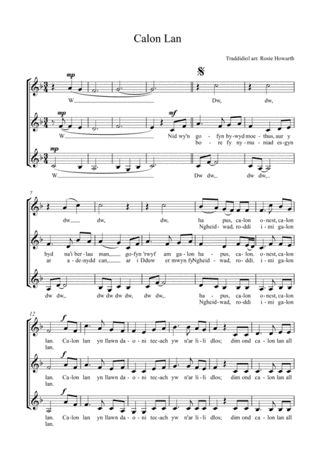 Calon Lân (arr. R Howarth)