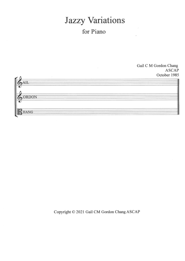 Jazzy Variations for Piano