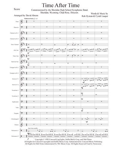 Time After Time (arr. David Ahrens)