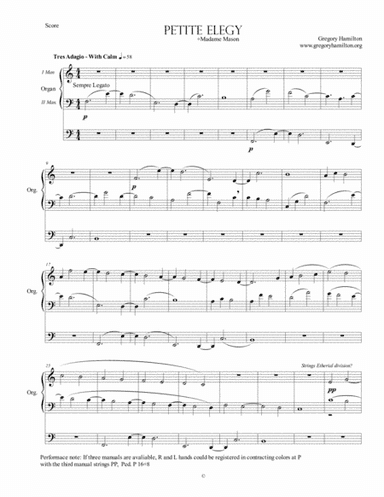 Petite Elegy - In Memorium, Marilyn Mason