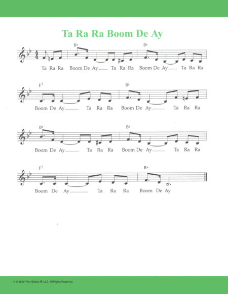 Ta Ra Ra Boom De Ay (arr. Hal Wright)