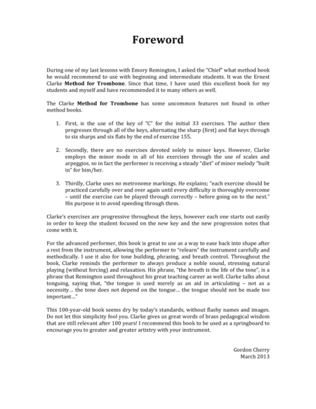 Method for Trombone (arr. Cherry, Gordon)