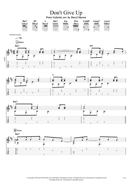 Don't Give Up (arr. Daryl Shawn)
