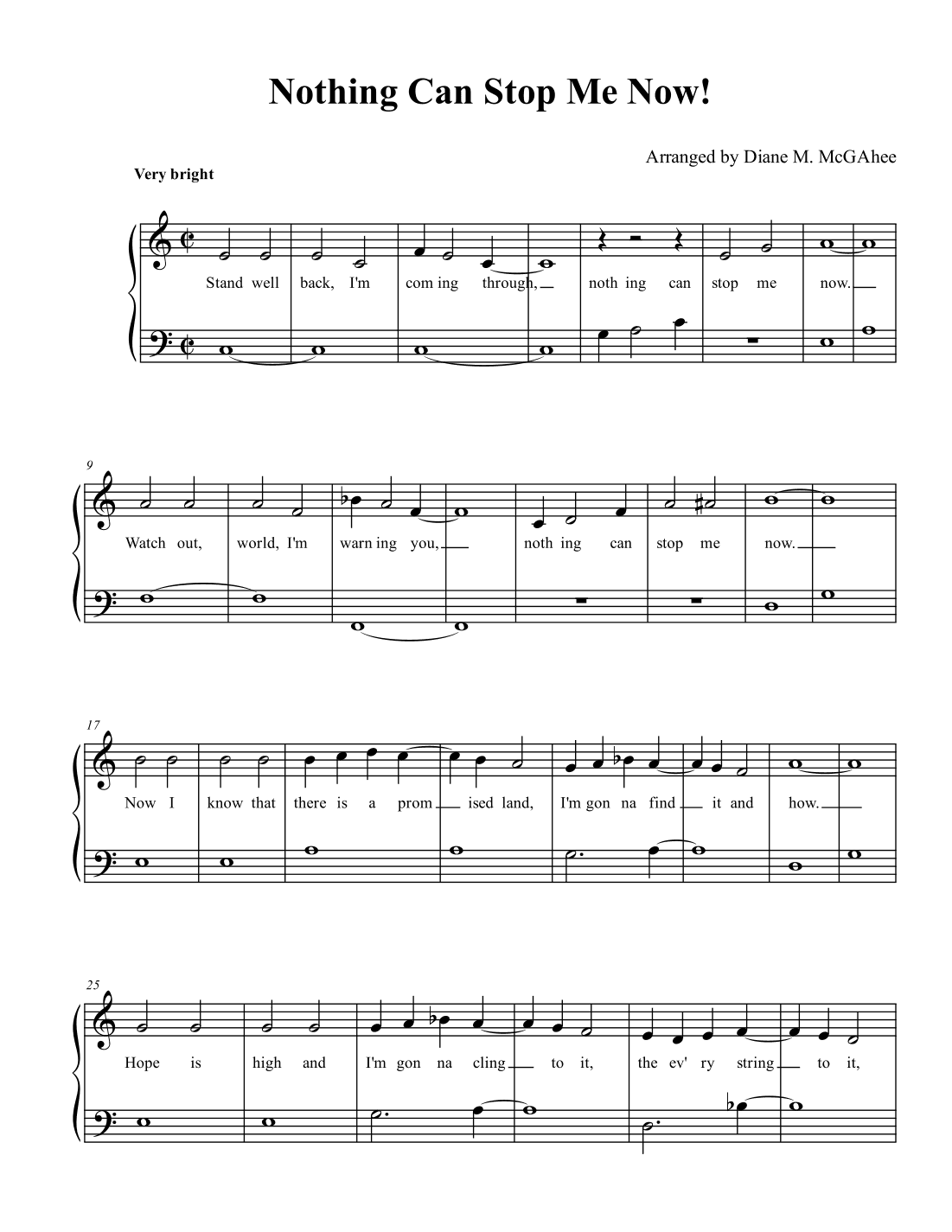 Nothing Can Stop Me Now (arr. Arranged by Diane M. McGahee)