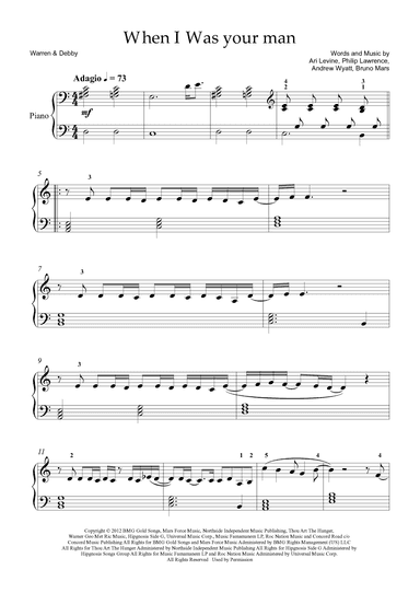 When I Was Your Man (arr. Warren & Debby)