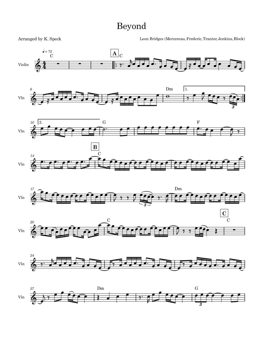 Beyond (arr. K. Speck)