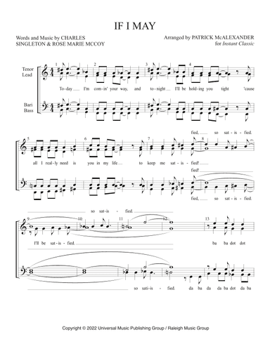 If I May (arr. Patrick McAlexander)