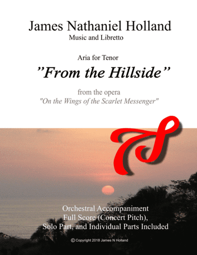 From the Hillside, Aria for Tenor with Orchestral Accompaniment from On the Wings of the Scarlet Mes