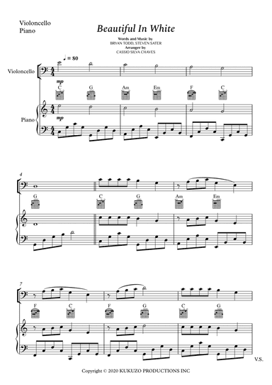 Beautiful In White (arr. Cássio Silva Chaves)