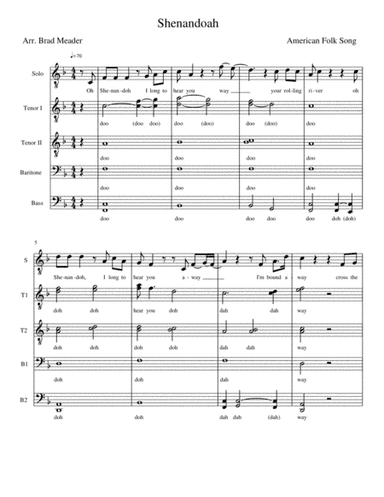 Shenandoah (arr. Brad Meader)