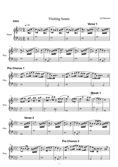 Visiting Hours (arr. Ed Sheeran)