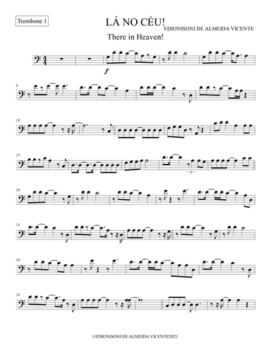 Trombone 1-LÁ NO CÉU-There in Heaven!