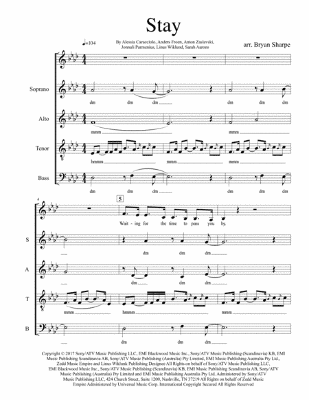 Stay (arr. Bryan Sharpe)