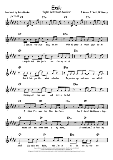 Exile (arr. Andre Maaker)