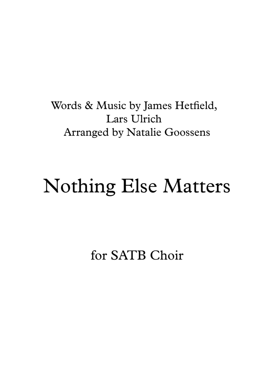 Nothing Else Matters (arr. Natalie Goossens)