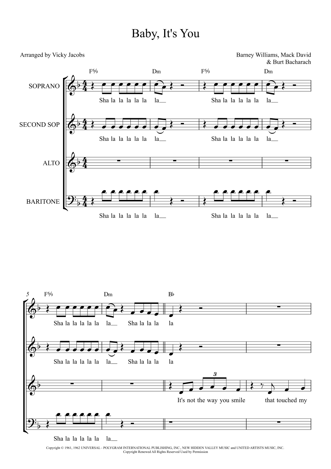 Baby, It's You (arr. Vicky Jacobs)