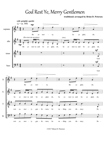God Rest Ye, Merry Gentlemen (arr. Brian D. Petersen)