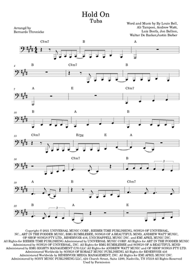 Hold On (arr. Bernardo Thronicke)