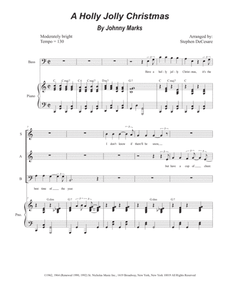 A Holly Jolly Christmas (arr. Stephen DeCesare)
