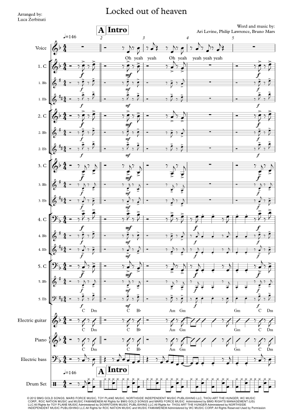 Locked Out Of Heaven (arr. Luca Zerbinati)