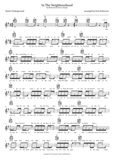 In The Neighbourhood (arr. Ivan Patterson, Pūkāea Music Publishing)