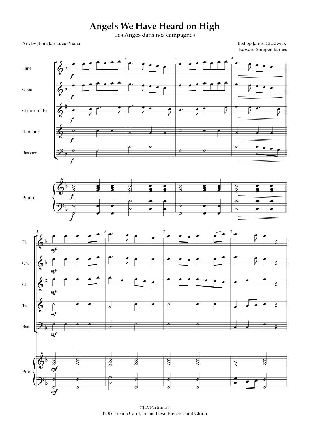 Angels We Have Heard on High (arr. Jhonatan Lucio Viana)