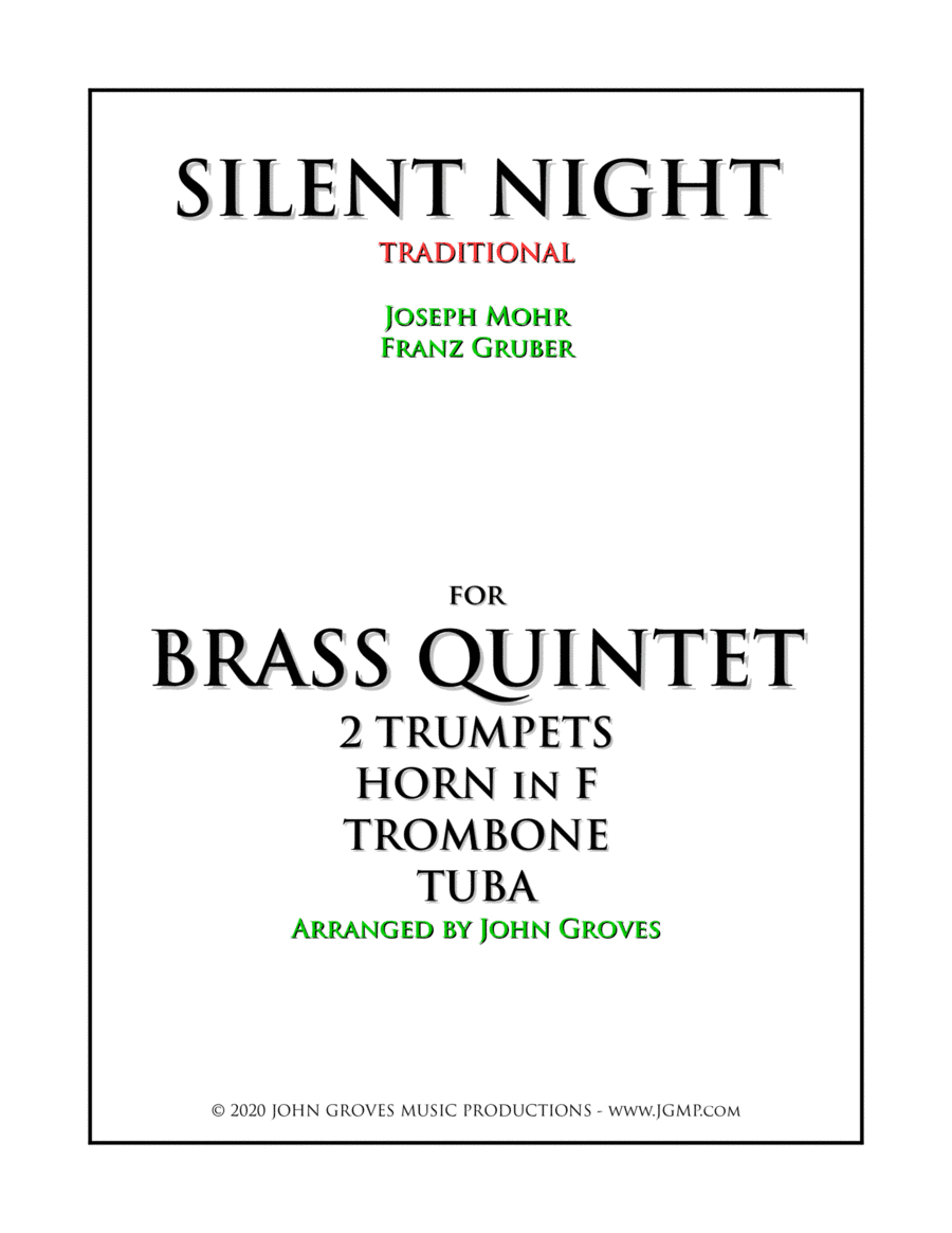 Silent Night - Brass Quintet (arr. John Groves)