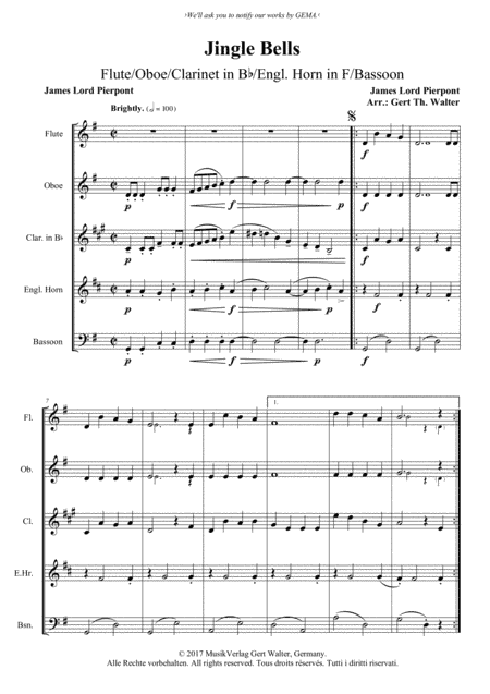 Jingle Bells (arr. Gert Th. Walter)