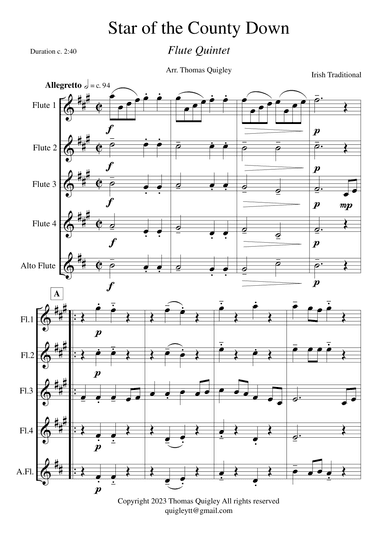 Star of the County Down (arr. Thomas Quigley)