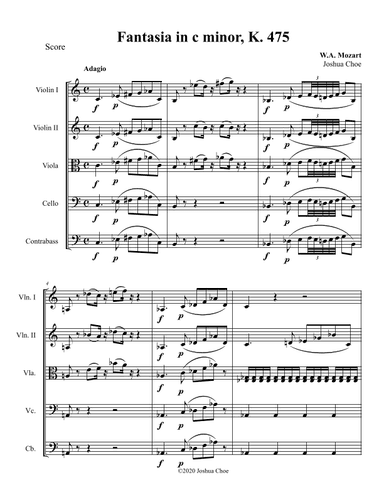 Fantasia in c minor (arr. Joshua Choe)