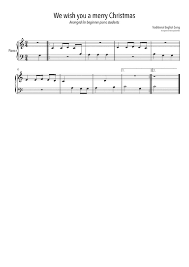 We wish you a merry christmas (beginner) (arr. Henrique Gomide)