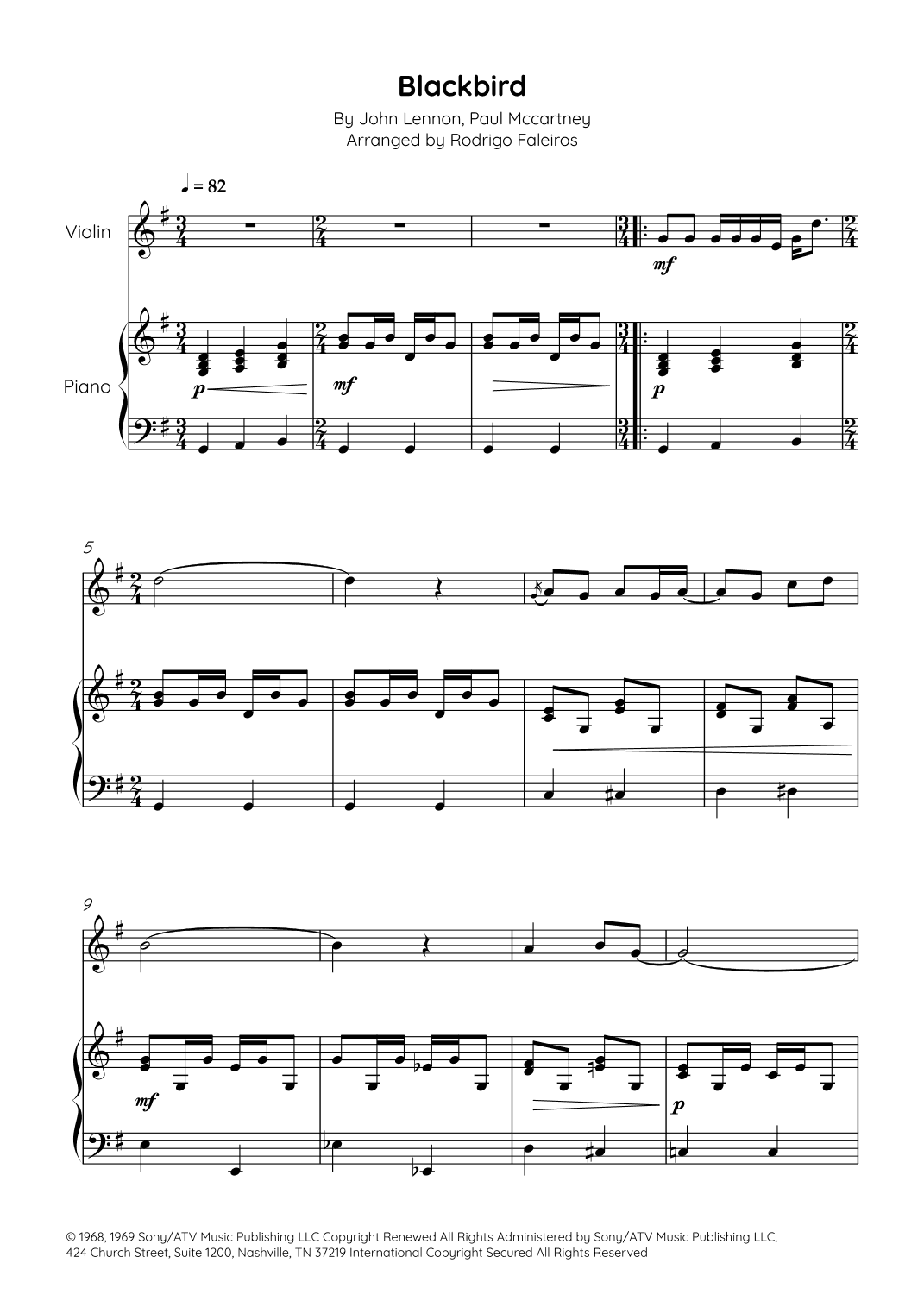 Blackbird (arr. Rodrigo Faleiros)