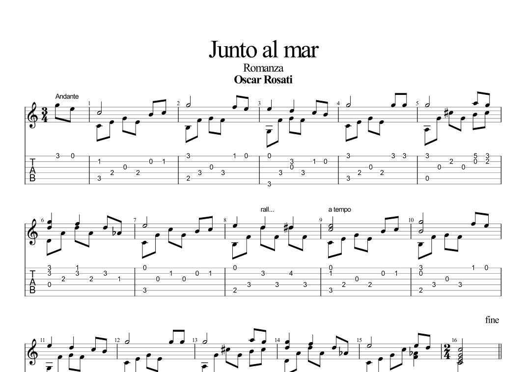 Junto al mar (Romanza) (arr. Leonardo Ramos)