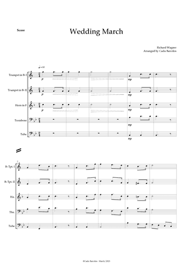 Wedding March (Wagner) Brass Quintet (arr. Cadu Barcelos)