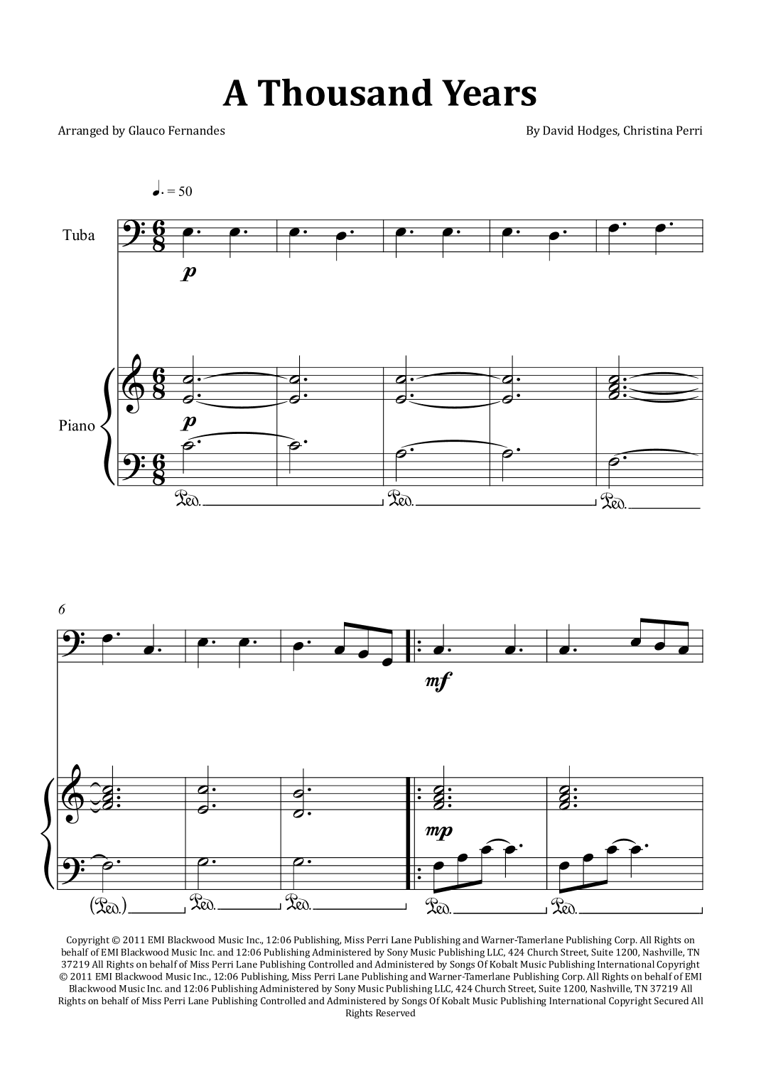 A Thousand Years (arr. Glauco Fernandes)