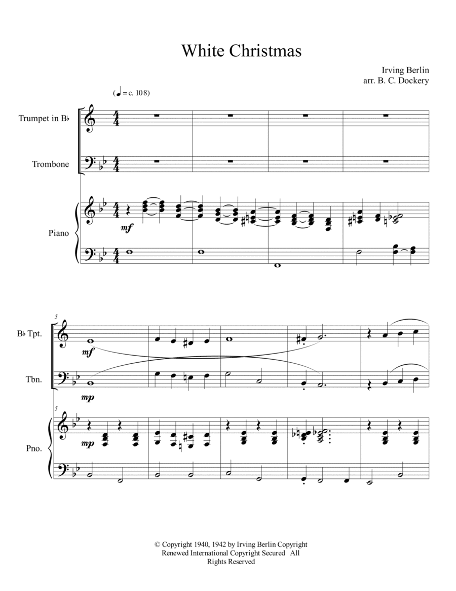 White Christmas (arr. B. C. Dockery)