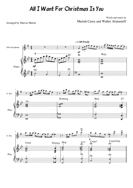 All I Want For Christmas Is You (arr. Marcus Martin)