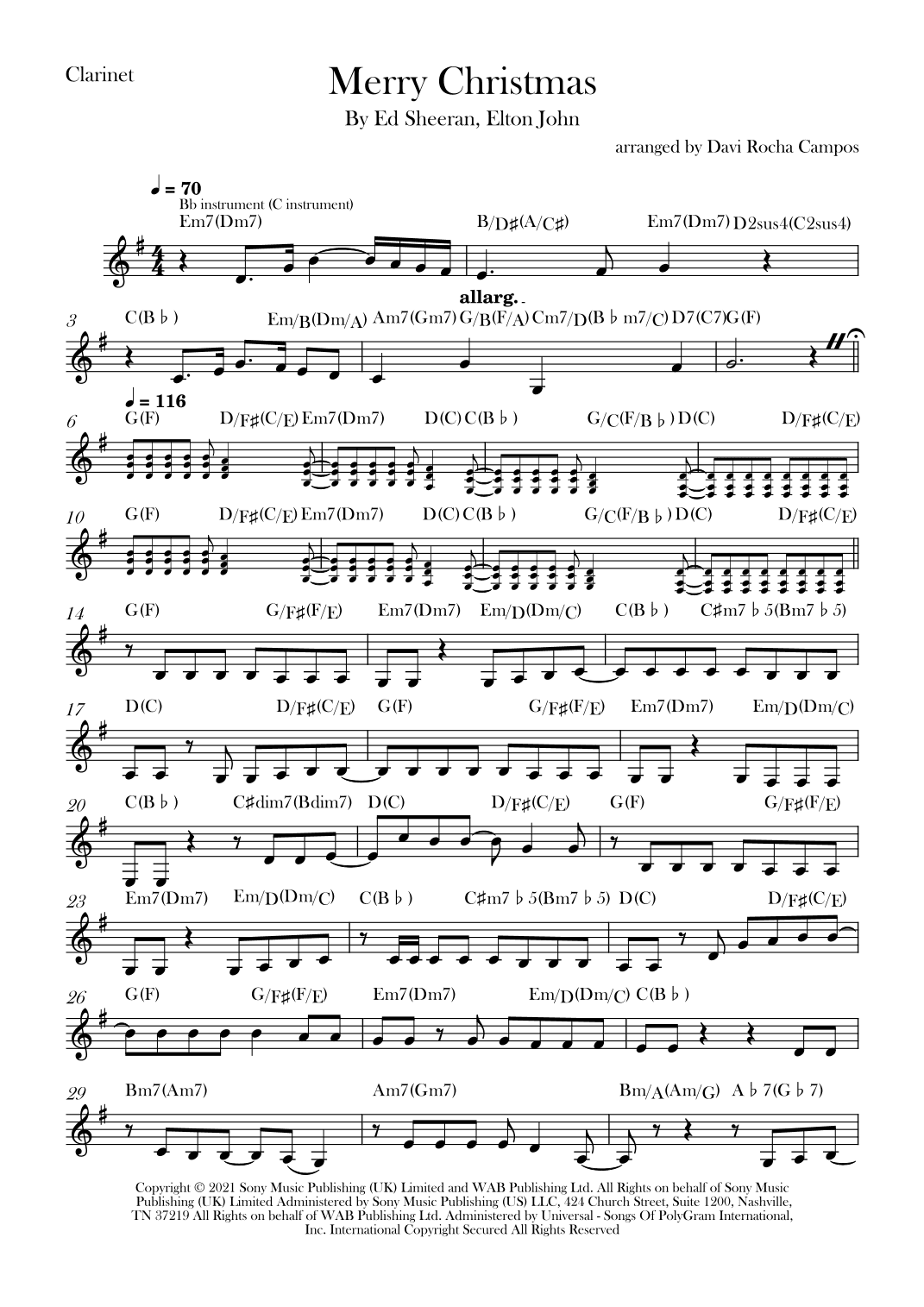 Merry Christmas (arr. Davi Rocha Campos)