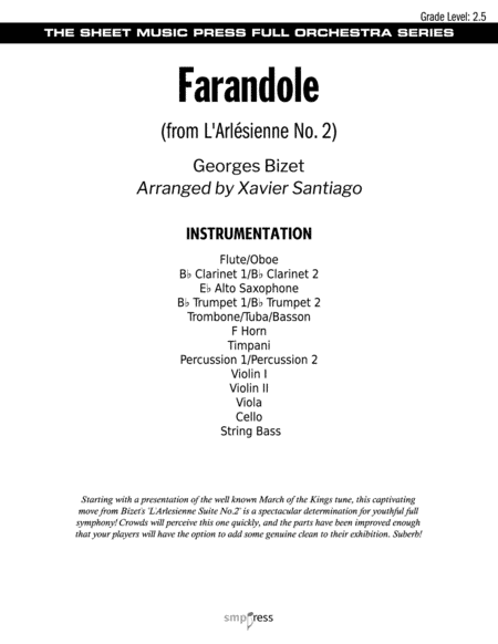 Farandole (from L'Arlesienne No. 2) (arr. Xavier Santiago)