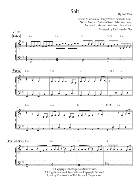Salt (arr. Paul van der Plas)